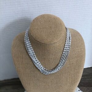 Vtg Sarah Coventry Paperclip Eight Strand Necklace